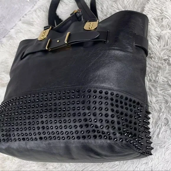 Christian Louboutin Black Tote with Gold Accents - Picture 14 of 16
